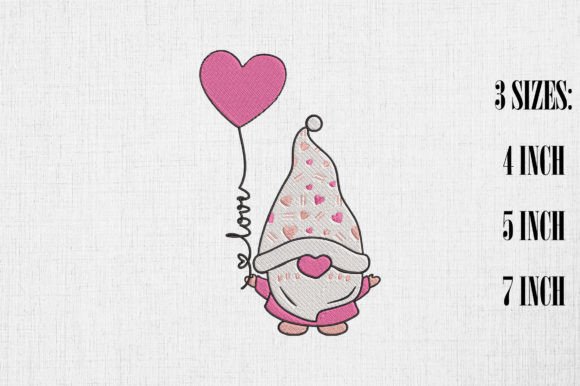 Cute Gnome Love Balloon Valentine's