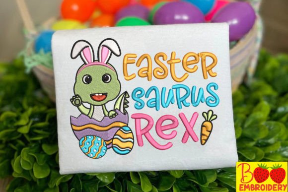 Easter Saurus Rex Embroidery