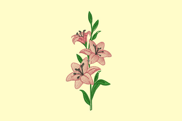 Lilies - A Fresh Embroidery Design